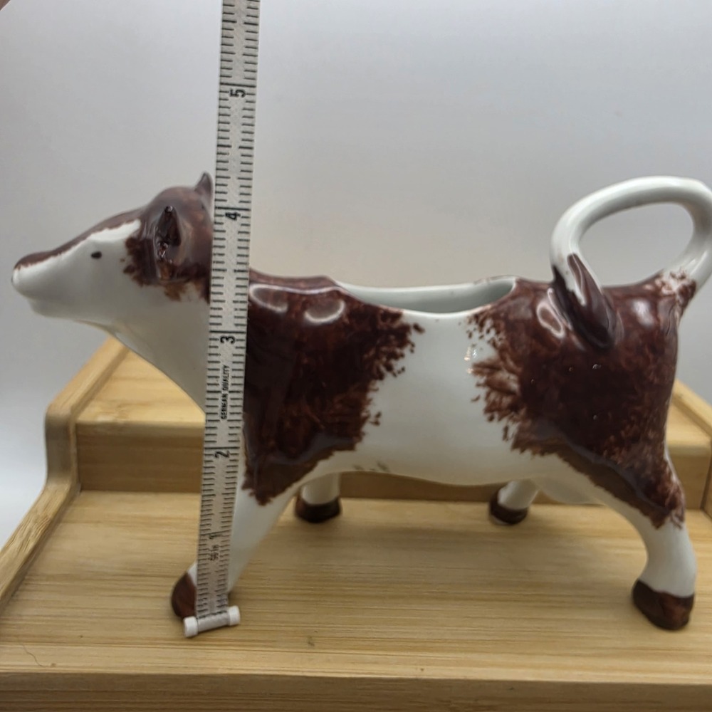 Vintage French Cow Creamer from LAMALLE New York Glazed Farmhouse Country Dairy - Picture 8 of 8